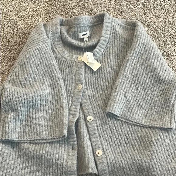 Gray Knit Cardigan - Picture 3 of 3